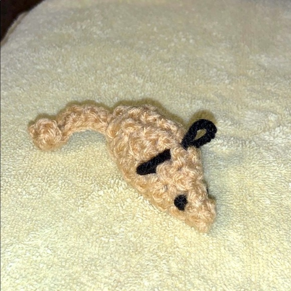 HAND CRAFTED Crochet Organic Catnip Mice Yarn Cat Interactive Play Toys 10 Toys - Picture 3 of 7